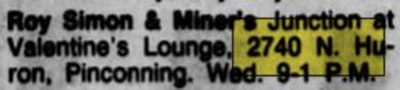 Valentines Bar - Jan 08 1991 Article